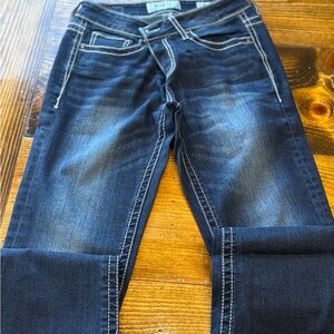 Buckle Dark Blue Boot Cut Jeans